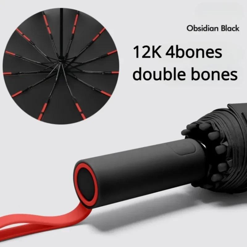 Windproof Automatic Folding Umbrella – Large Reinforced Rain & Sun Protection