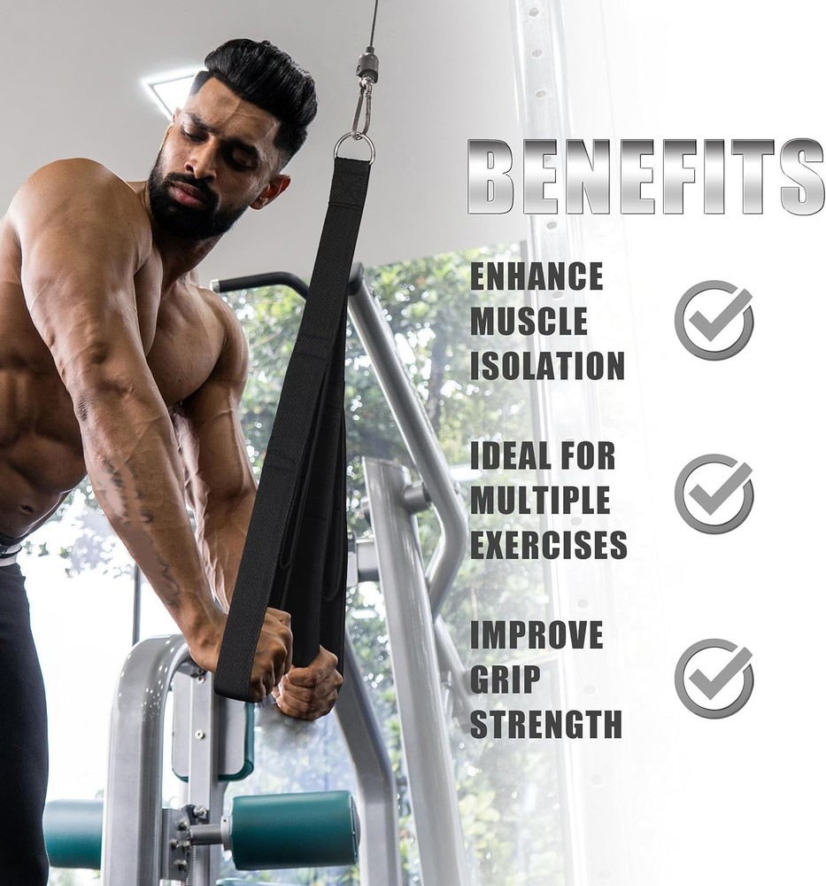 Gym Home Cable Machine Attachments Triceps Pull Down Accessories Cable Row V-Bar