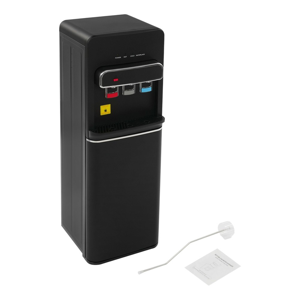 Bottom Loading Hot & Cold and Room Temperature Water Dispenser Cooler Black