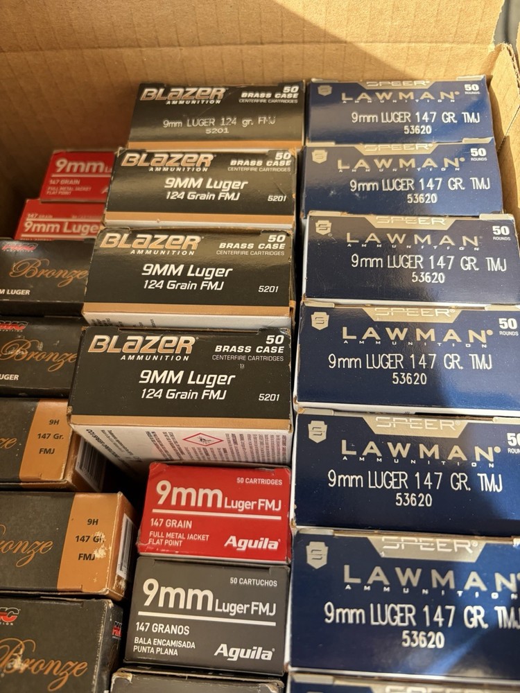 9mm empty ammo boxes with trays, 30 Total Boxes With Tray