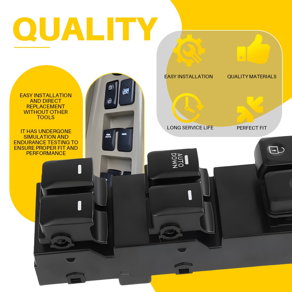 Master Power Window Switch Driver Side 93570-3W000 For 2011-2016 Kia Sportage
