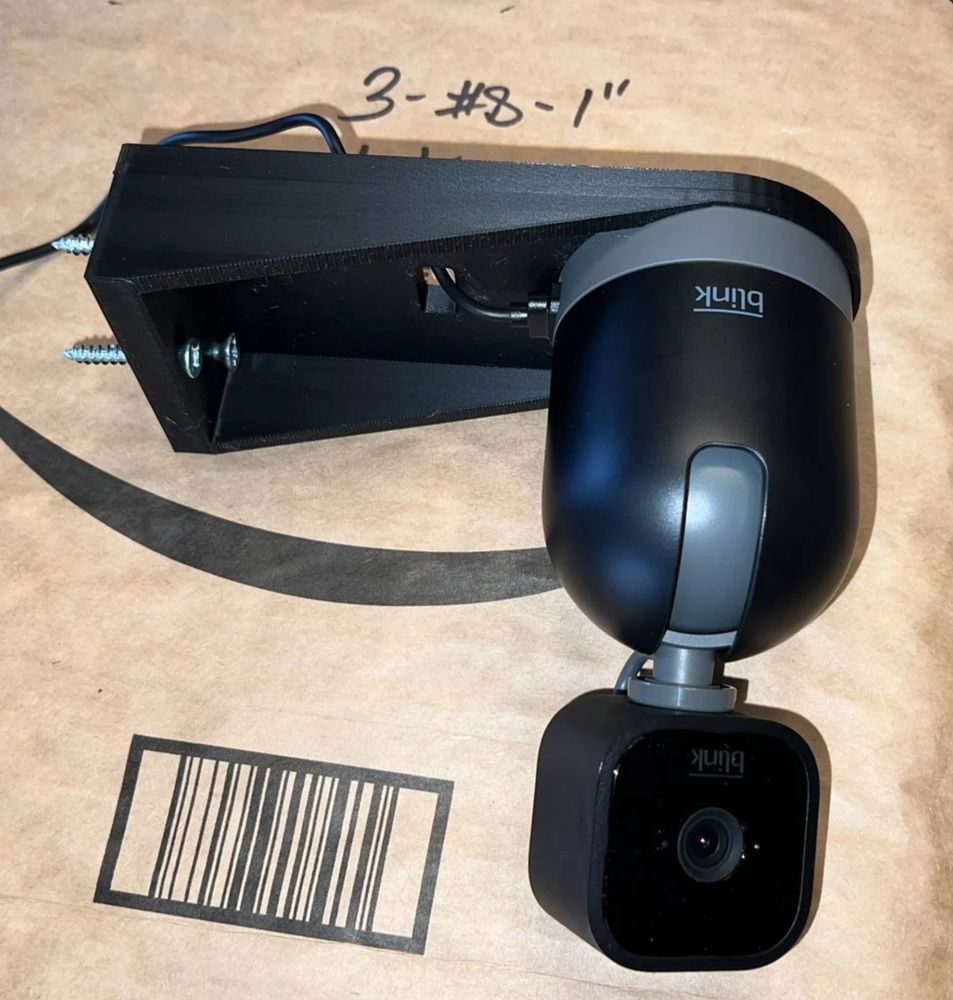 3D Printed Wall Mount for Blink Mini Pan Tilt Camera