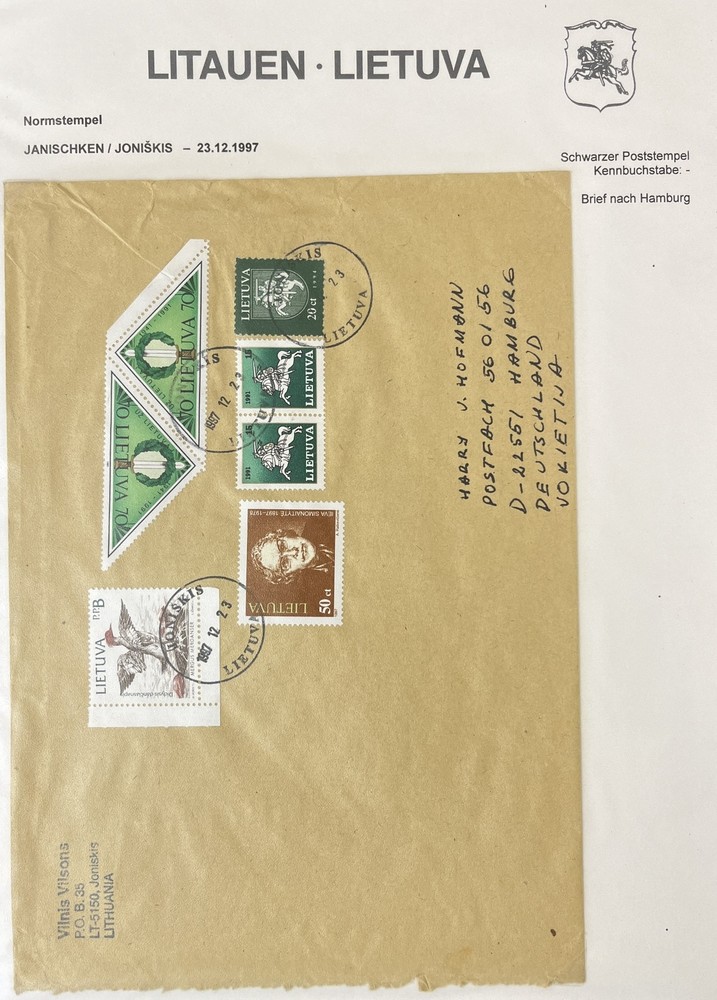 LITHUANIA 1990s/2009 Covers FDC x 19 Incl. Triangulars LA291