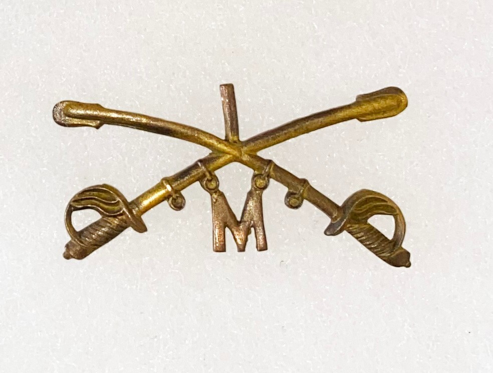 Pre-WWI M Troop 1st Cavalry Collar / Hat Device