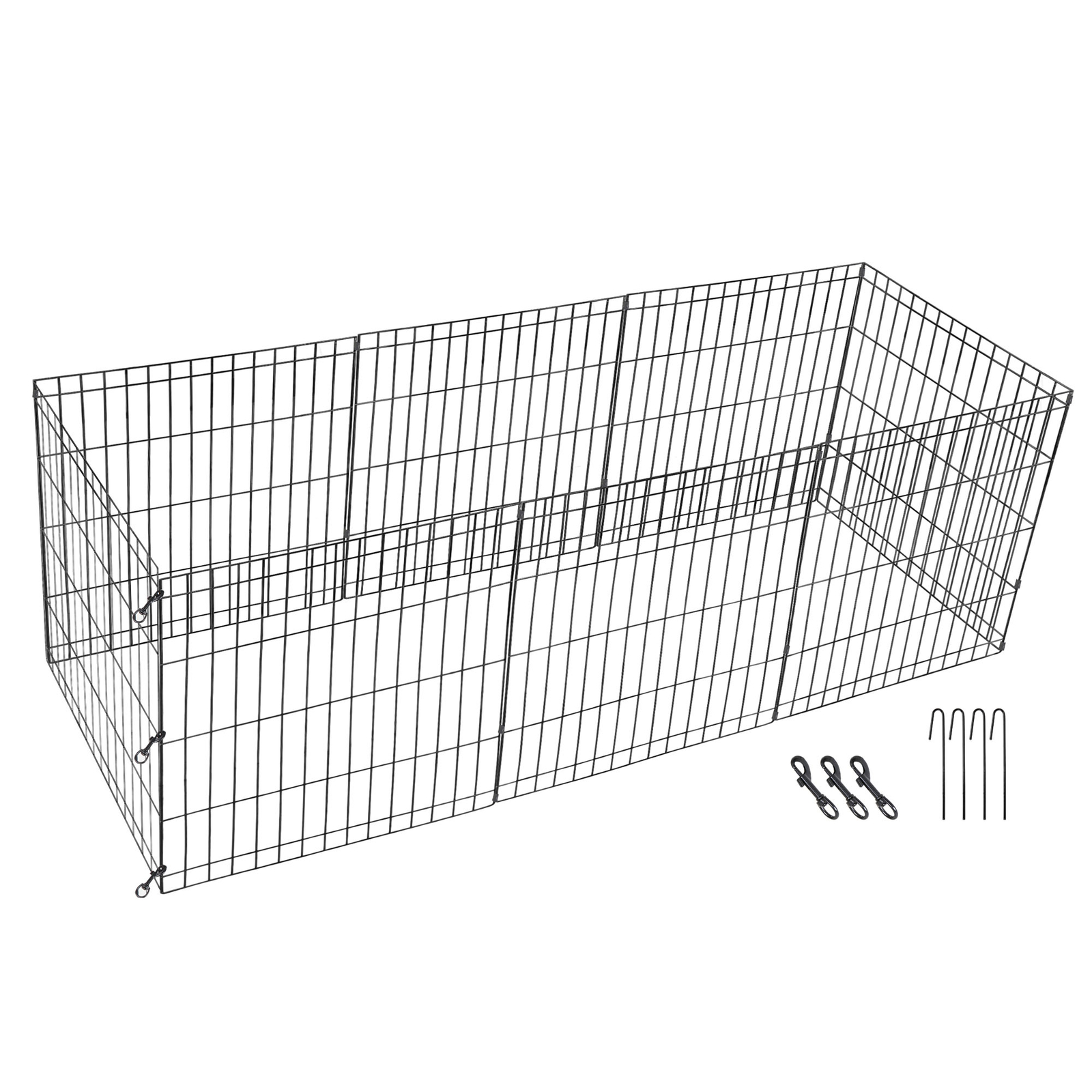 24 Inch 8 Panels Tall Dog Playpen Large Crate Fence Pet Play Pen Exercise Cage