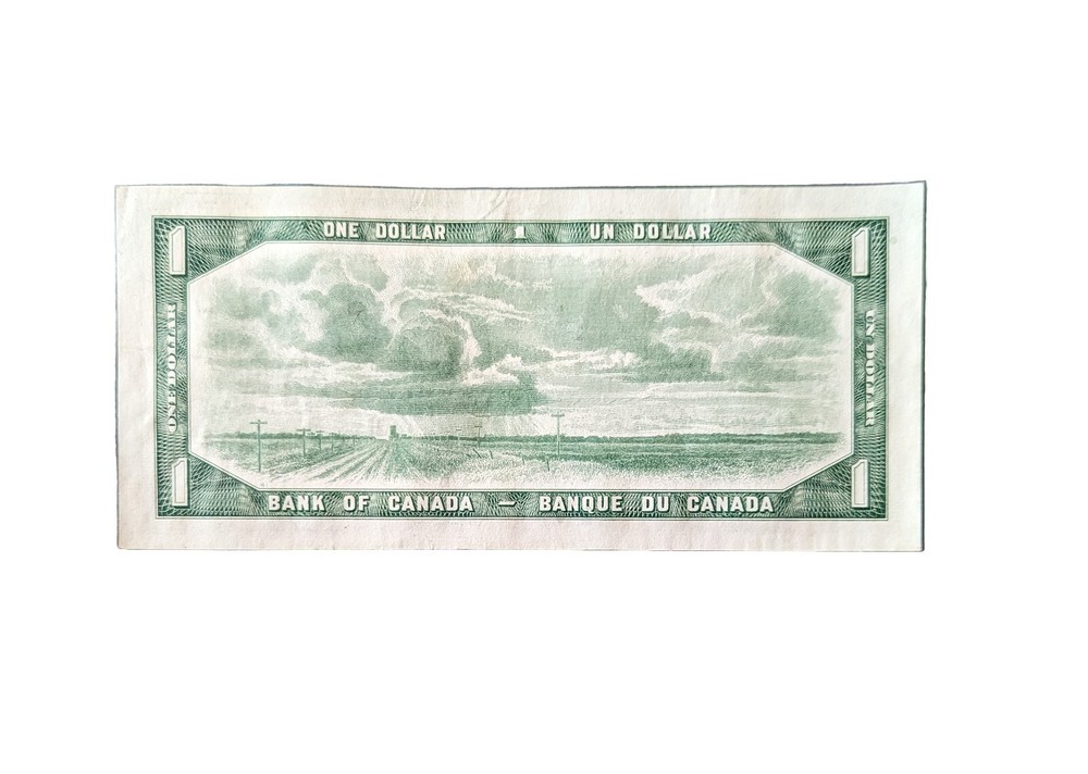 1954 Canada $1 Dollar Bill Banknote Circulated