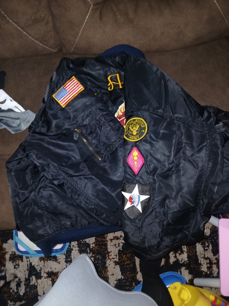U.S. Army Ordnance Corps Bomber Jacket. Size Large.