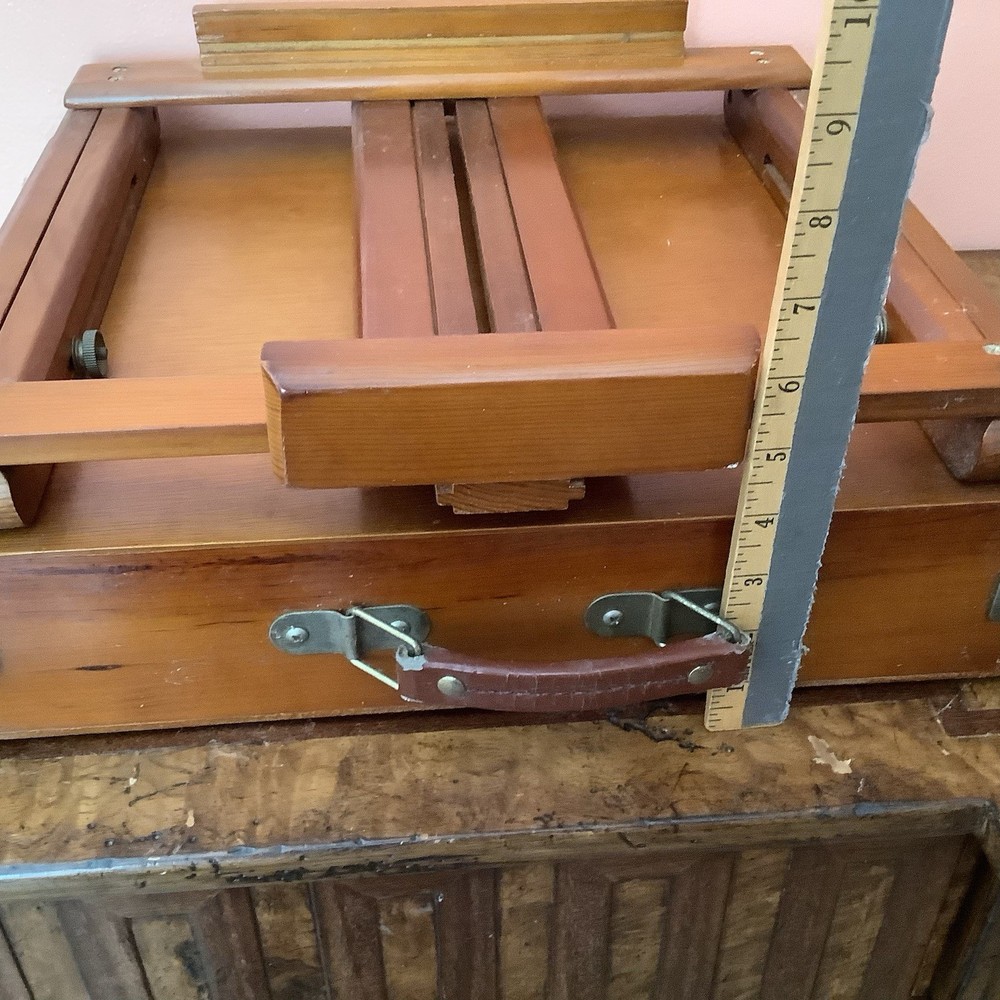 Wood Easel Table-Top Model Adjustable Portable With Double Drawer Handle