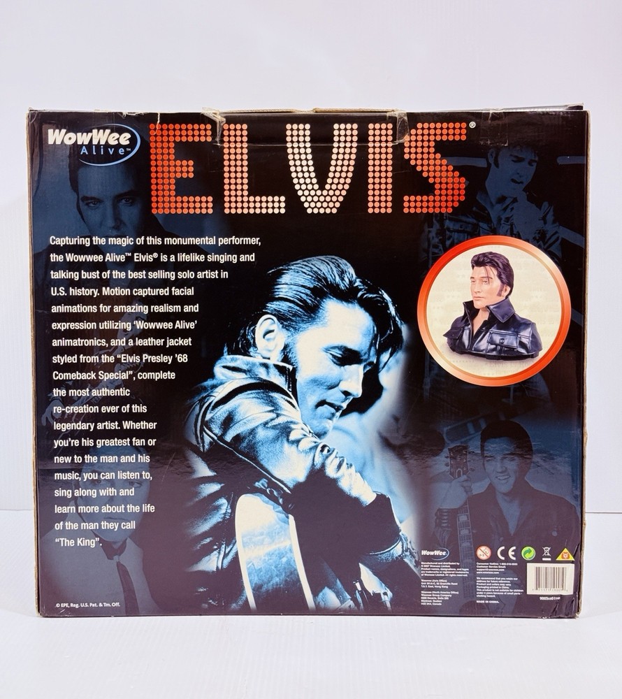 ELVIS Robotic Karaoke Machine by WowWee Alive Motion Sensor Realistic Life Like
