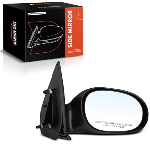 Passenger Side Manual Door Mirror - Compatible with Dodge Right Passenger Side