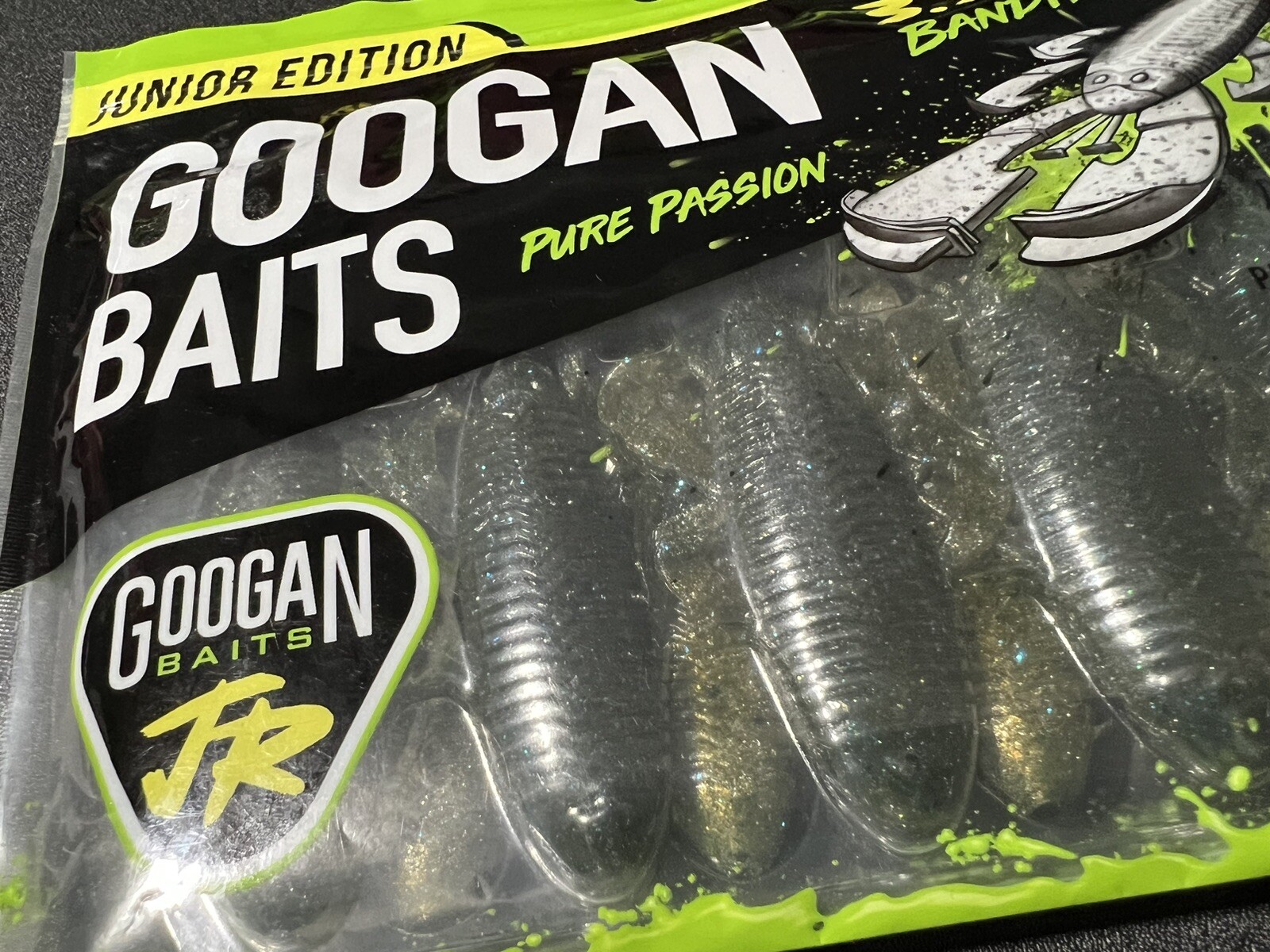 9-Pack GOOGAN BAITS JR GBB-33-NAT Bandito Bug Jr 3.3" Natural Color Fishing Lure