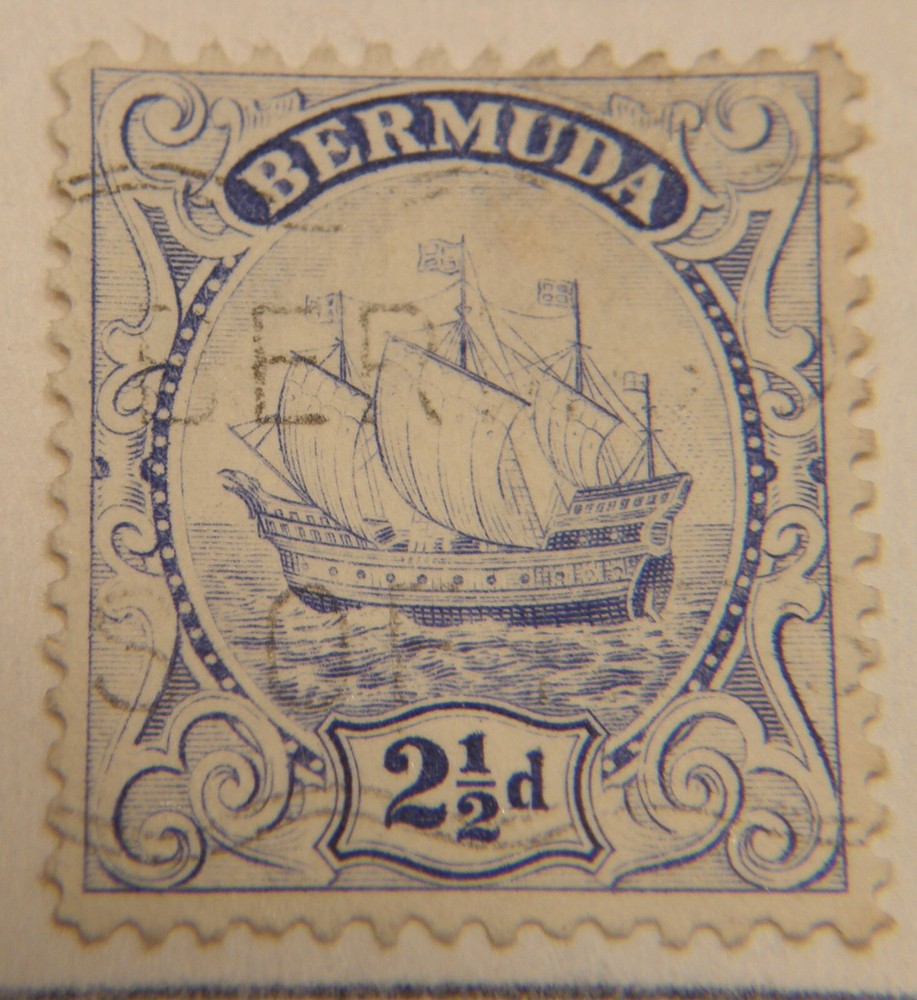 COLLECTION 25 POSTAGE STAMPS BERMUDA BRITISH COLONY MOUNTED HINGED