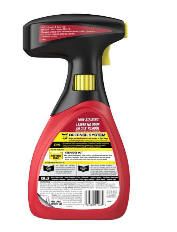 Raid Max Perimeter Protection Bug Killer Spray pests 30 fl Oz -3