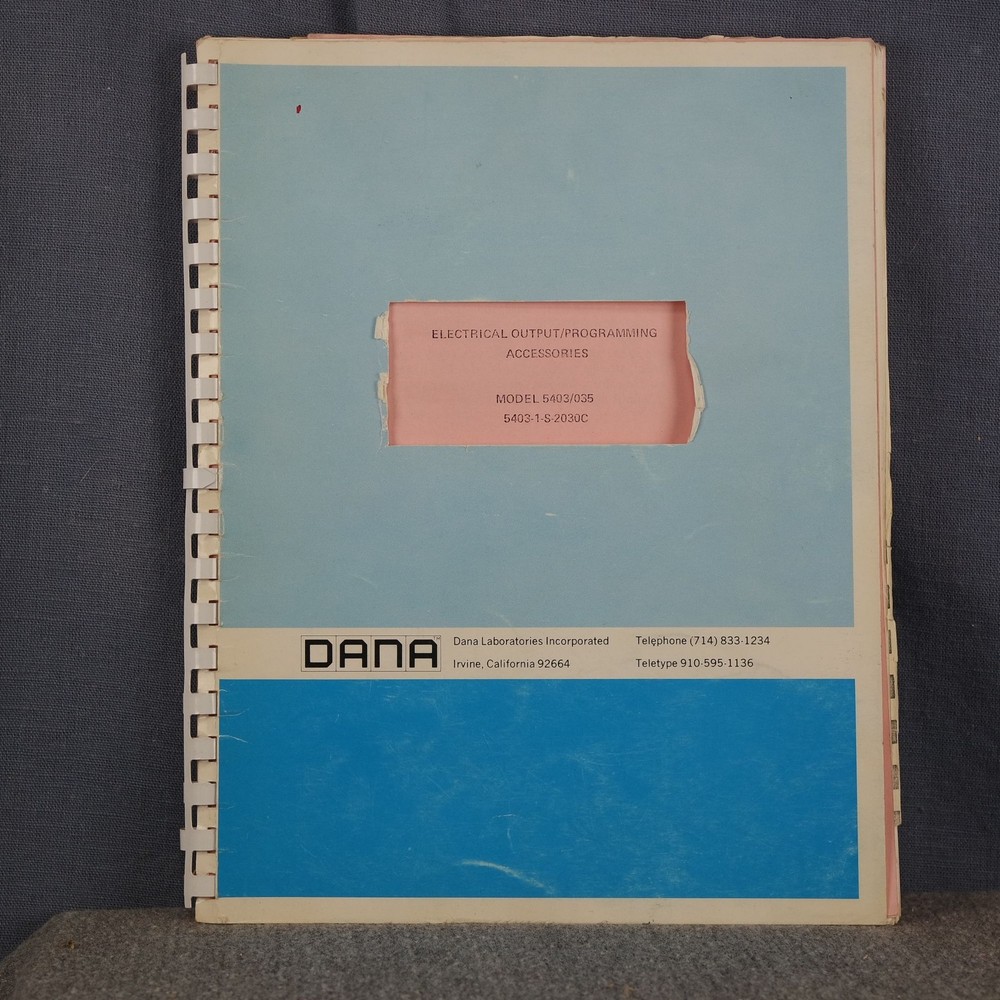 DANA Model 035 Accessory Module Operation & Service Manual