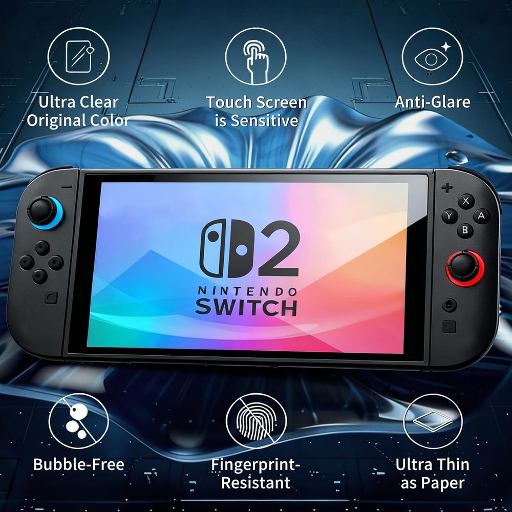 2-Pack Switch 2 Screen Protector 7.9-inch - AR Anti-Glare, 96% Transmittance, 0.