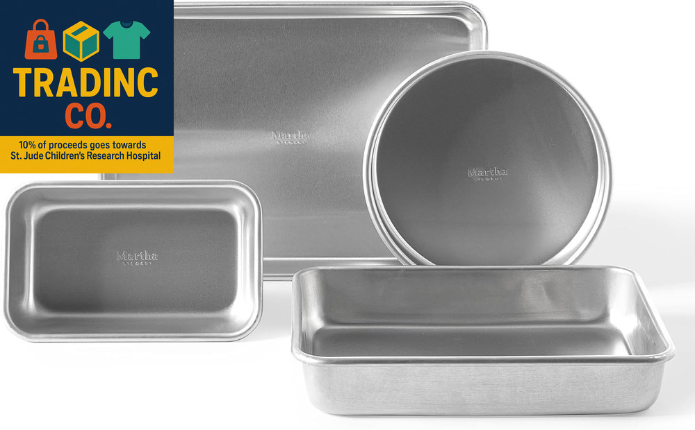 4-Piece Non-Stick Aluminum Bakeware Baking Set - Dishwasher Safe