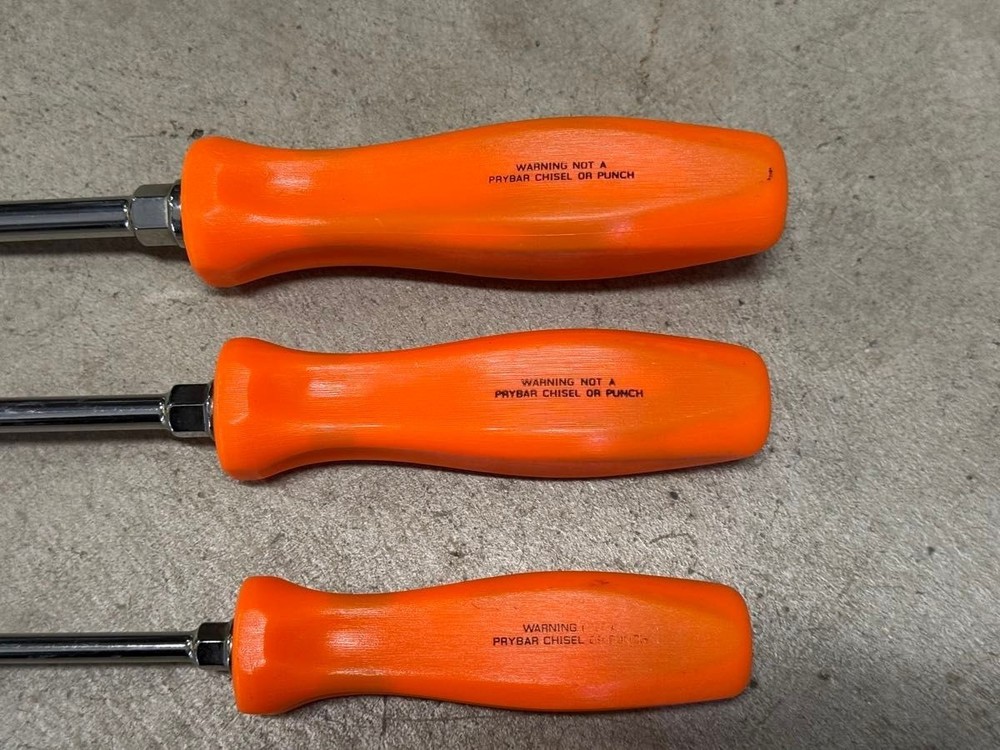 Snap-on SDD Orange 4pc Hard Grip Screwdriver Set [Used]