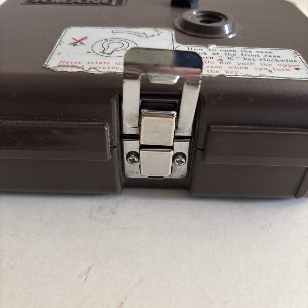 Amano PR-600 Watchman's Time Clock W/Master Keys UNTESTED PREOWNED