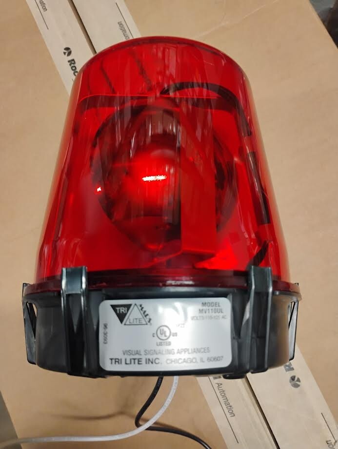 Tri Lite Rotary Beacon Red MV110UL NEW