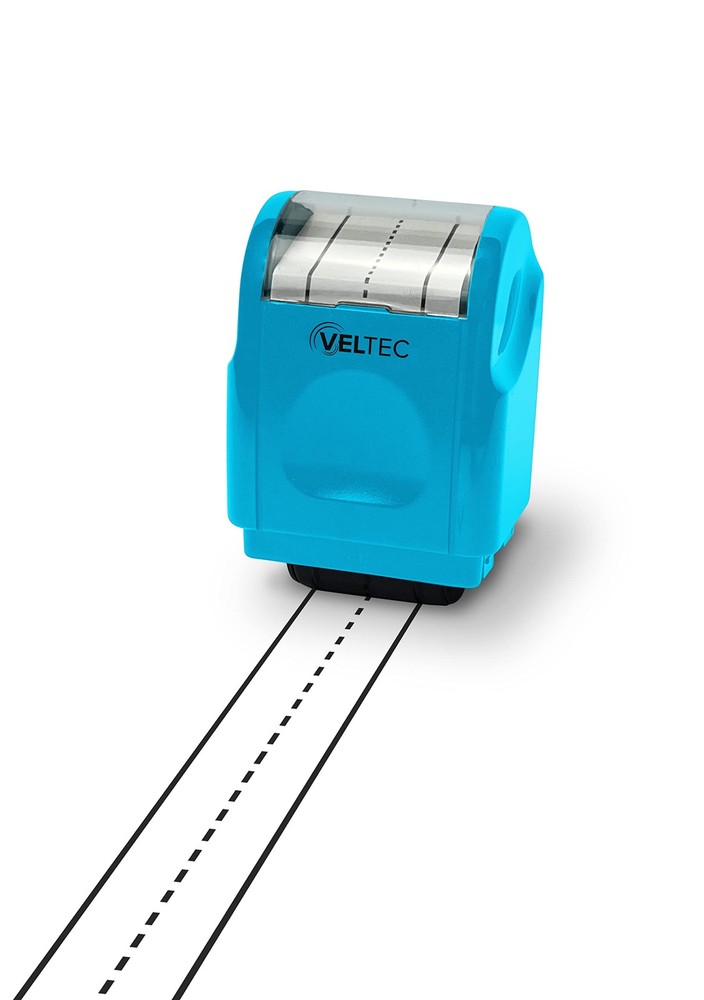 Light Blue Dashed Handwriting Lines Practice Roller Stamp for Kids Teachers