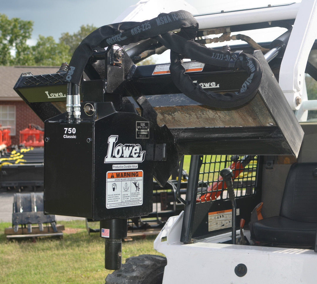 Lowe 750 Classic Round Auger Drive Digger Attachment Fits Skid Steer Loader