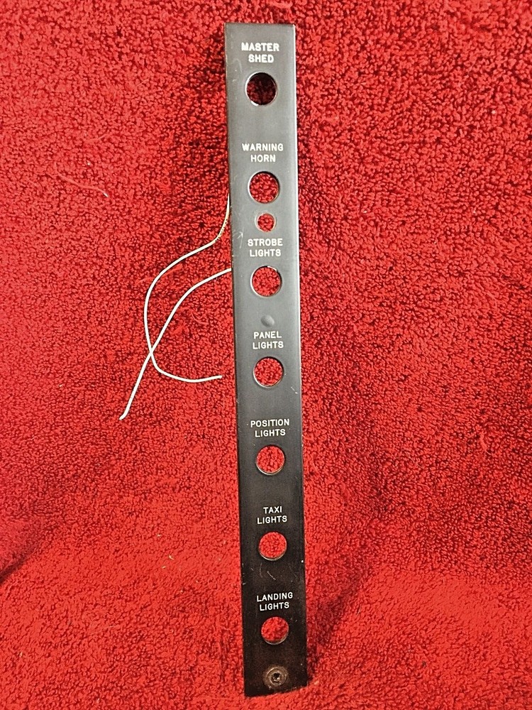 AIRCRAFT LIGHTING PANEL OVERLAY 28 VOLT
