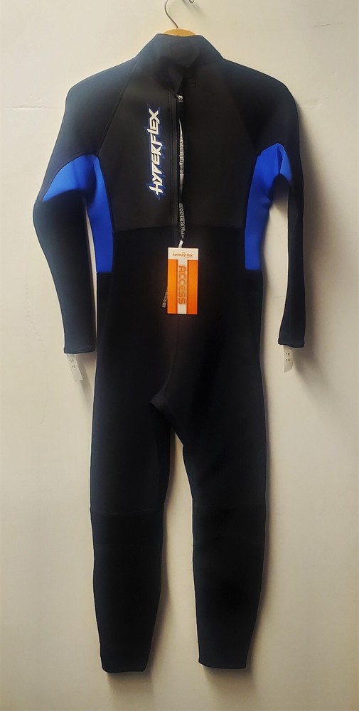 HYPERFLEX Juniors' 3/2 ACCESS BZ Wetsuit - Black/Blue - Size 16 - NWT