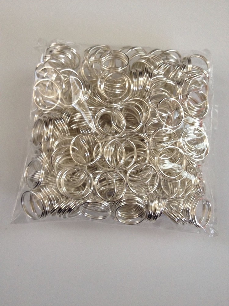 300pcs Silver Split Open Double Loop Jump Rings 11mm Crystal Beads Connectors