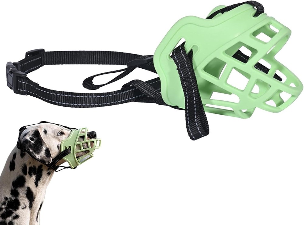 Adjustable Muzzle for Dogs - Anti-Biting Fluorescent Dog Muzzle, Biting Chewing