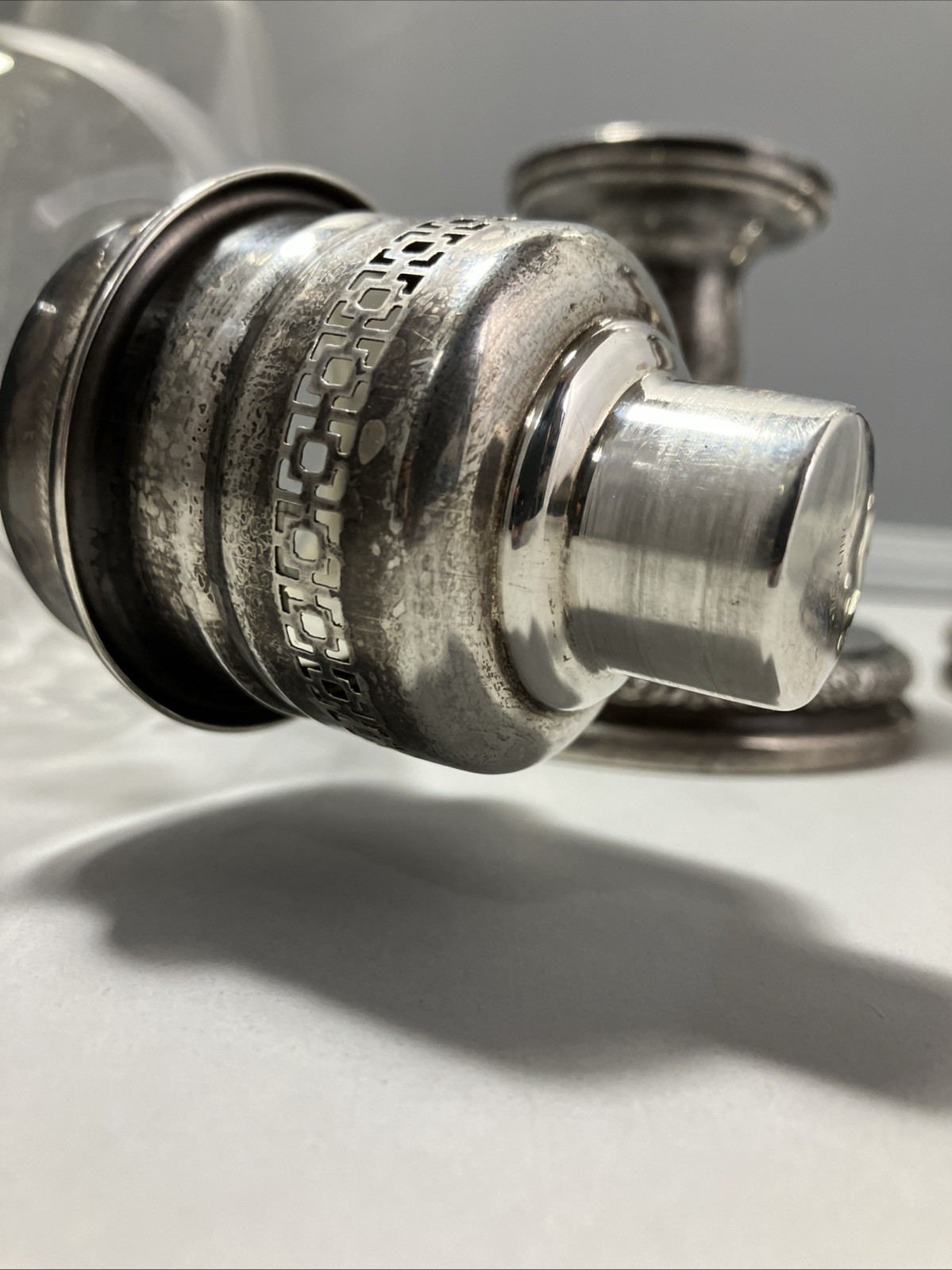 International Silver Prelude-Plain “Sterling Hollowware” Weighted Hurricane Lot