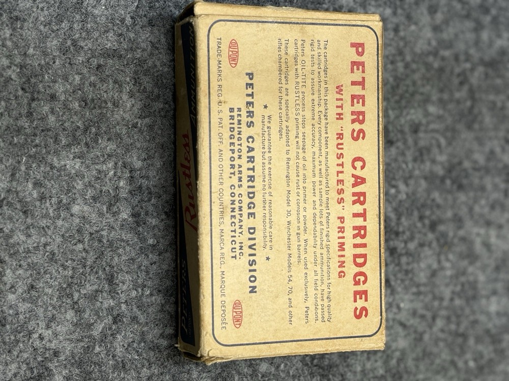 PETERS RUSTLESS 175 GRAIN SOFT POINT 7MM MAUSER (AMMO "BOX ONLY")