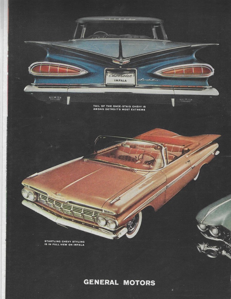 GENERAL MOTORS IMPALA  ORIGINAL PRINT AD