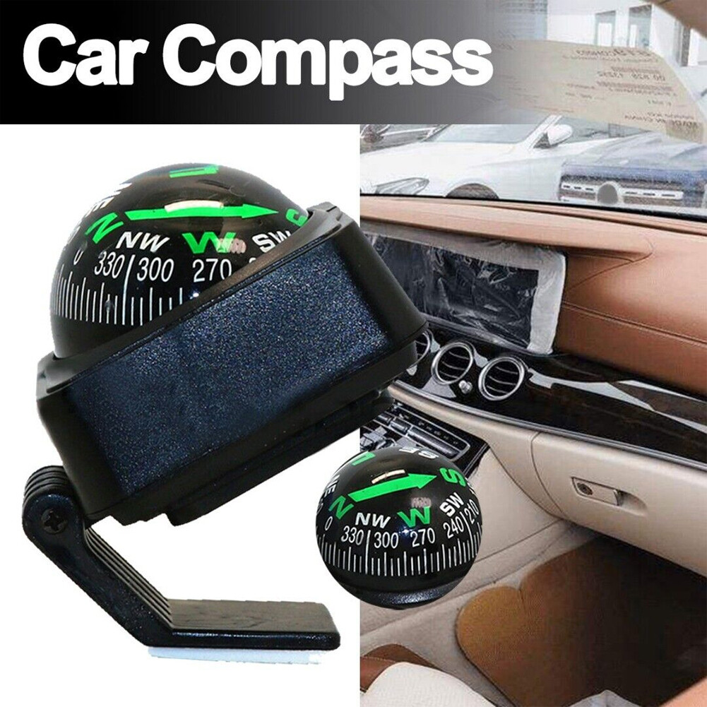 2PC Portable Car Dashboard Navigation compass ball For Outdoor Boat Marine Truck