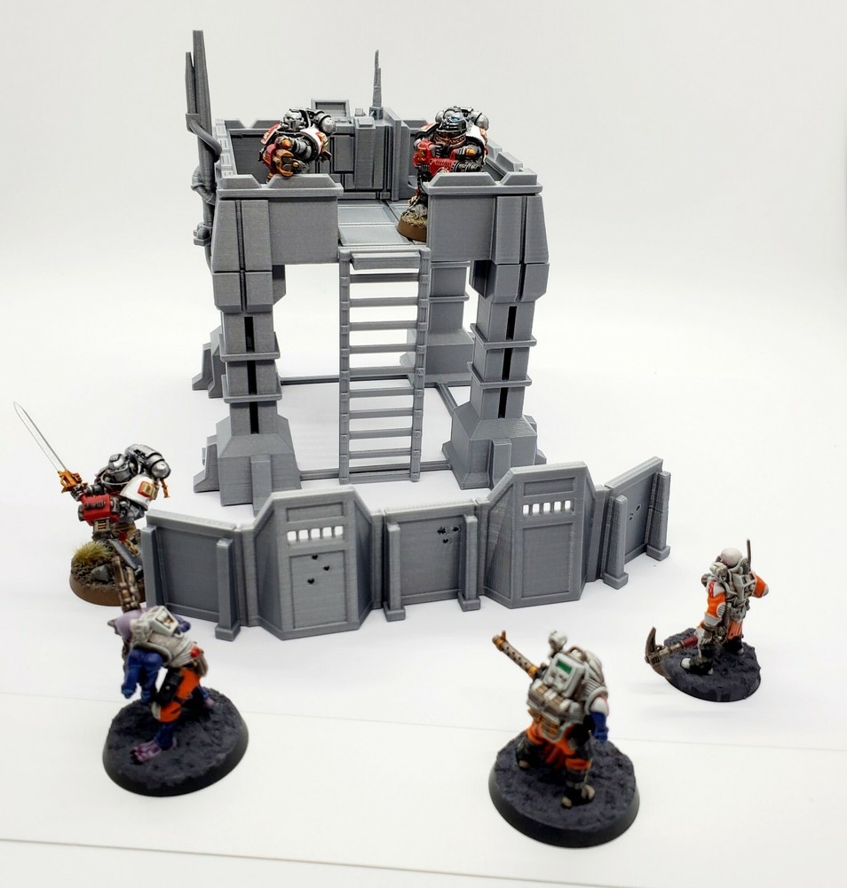 3d Printed Terrain. 3D Printed Forward Operating Base.3D Printed Wargame Scenery