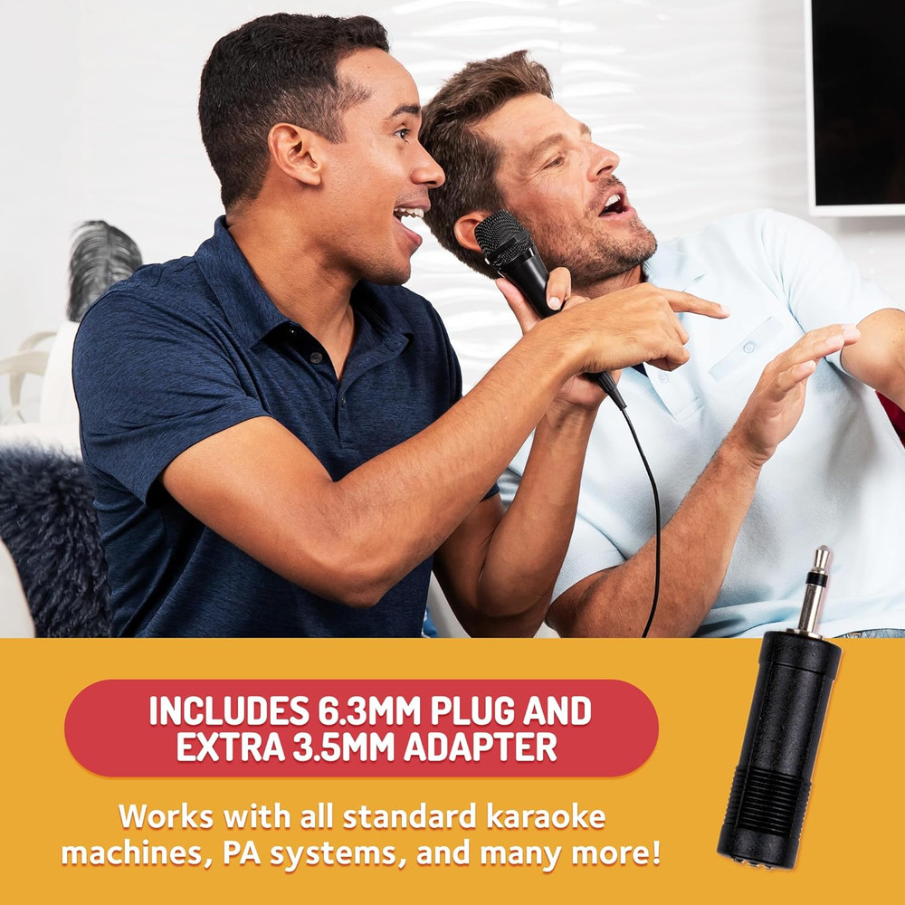 Wired Microphone for Karaoke, (Black) - Unidirectional Dynamic Vocal Microphone