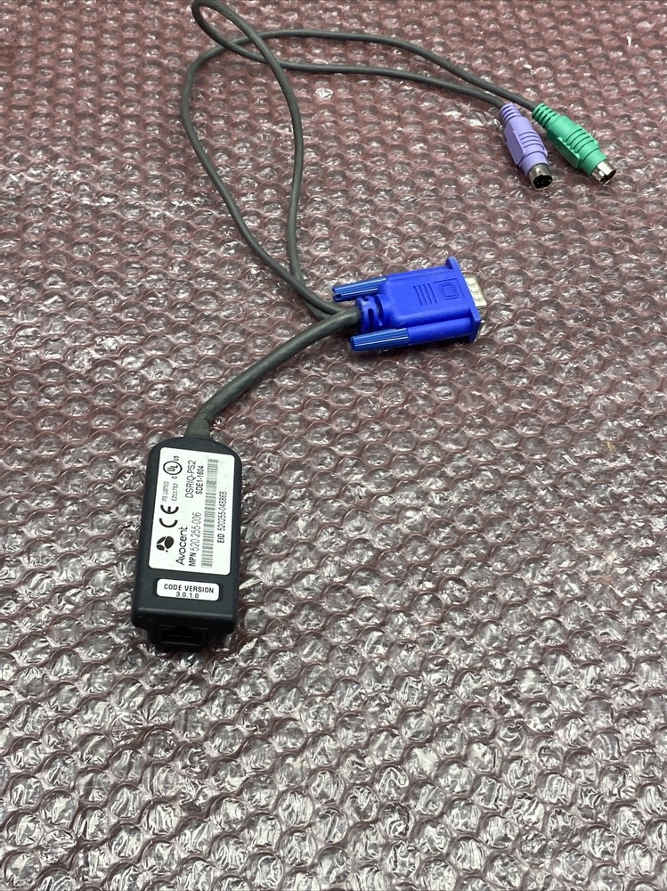 Used Avocent DSRIQ-PS2 PS/2 VGA KVM Interface Cable Modules 520-255-006