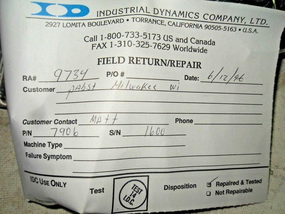 Industrial Dynamics 7906 Logic Counter