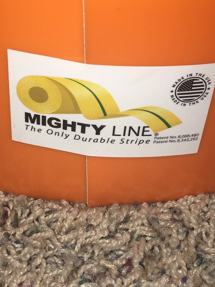MIGHTY LINE 4RO Industrial Floor Tape, Solid, Continuous Roll, 4" Width