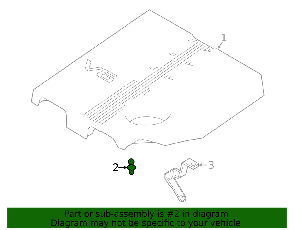 Genuine Nissan Engine Cover Ball Stud 14070-5CA0B