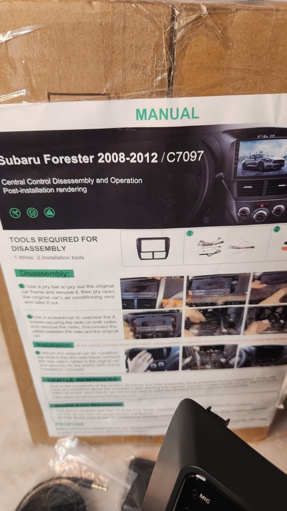 Android Touchscreen Stereo for Subaru Forester 2008–2012 | Bluetooth | Open Box