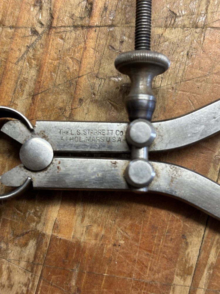 L. S. Starrett Flat Leg Calipers Inside Outside Divider