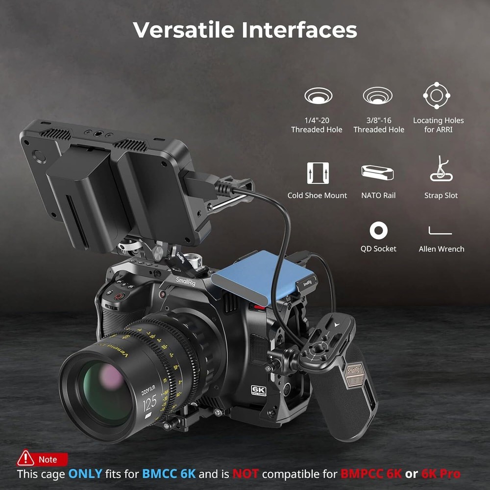 SmallRig Camera Cage Basic Kit for Blackmagic Design Cinema Camera 6K fr BMCC 6K