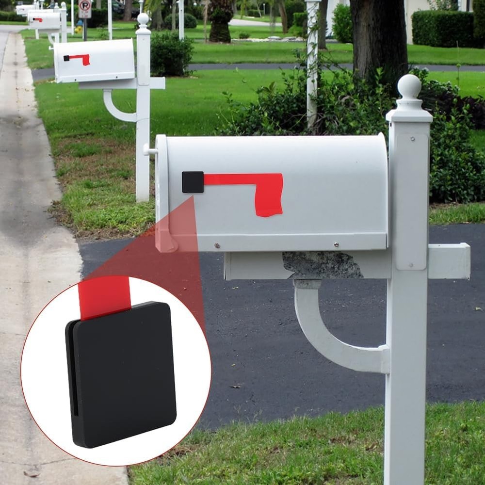 Red Mailbox Flag Replacement Kit Multi Directional for Wall & Post Mount