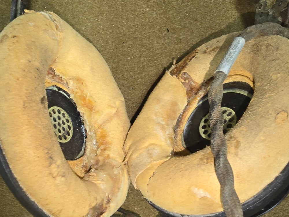 WWII USAAF Pilot Radio Headset with Microphone