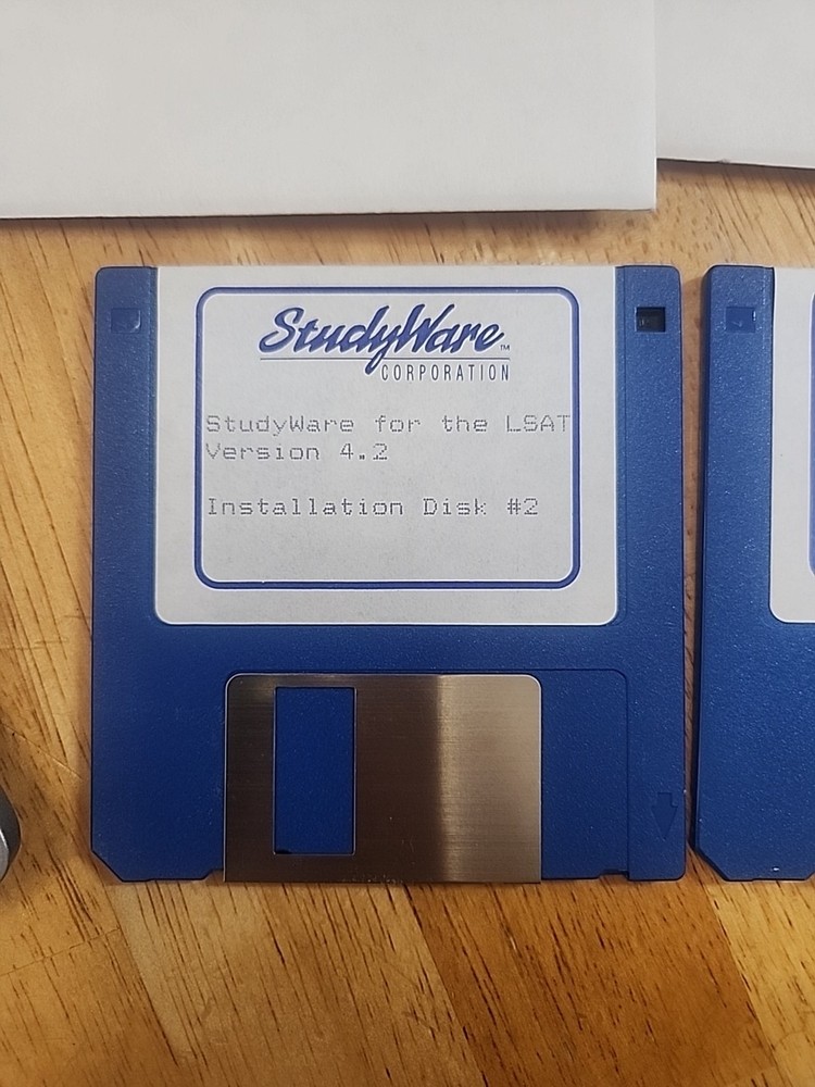 Vintage Cliff Notes LSAT Prep Guide Study Ware Computer Software For IBM PC, XT