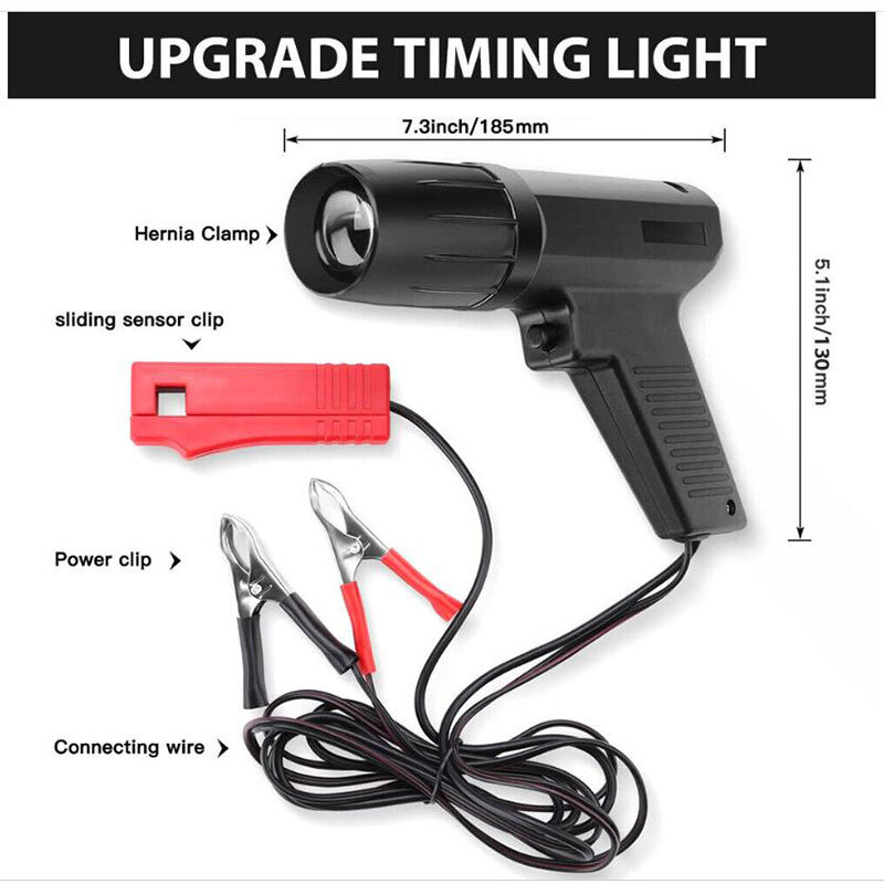Car Petrol Engine Ignition Timing Detector Xenon Light Inductive Strobe Test