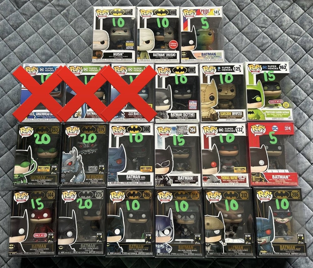 Funko Pop! BATMAN 80th anniversary, Exclusives, Vaulted - Read Description