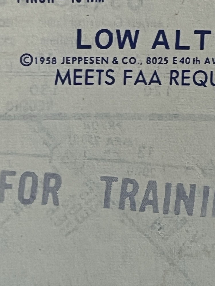 Cessna Flight Plotter Computer 1959 with 2 Vintage Jepco Low Altitude Nav Maps