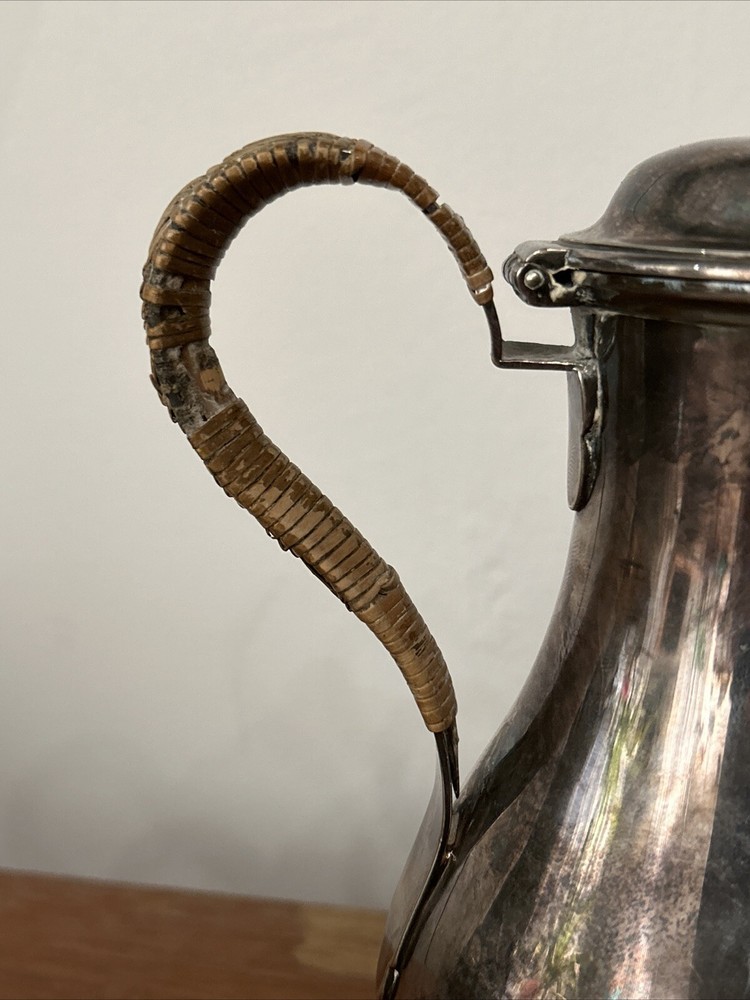 Engraved Vintage Silverware Plate Pitcher Jug Silver Plated