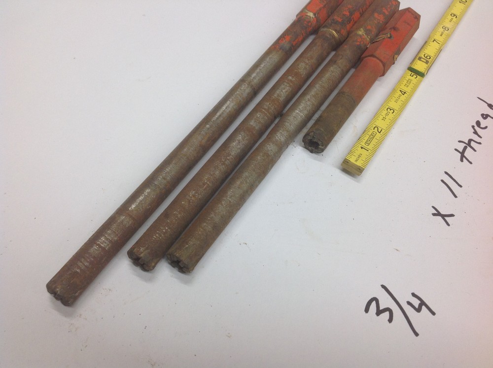 (4) 3/4" x 11 Thread Concrete Masonry CARBIDE Core Drill Bit USED